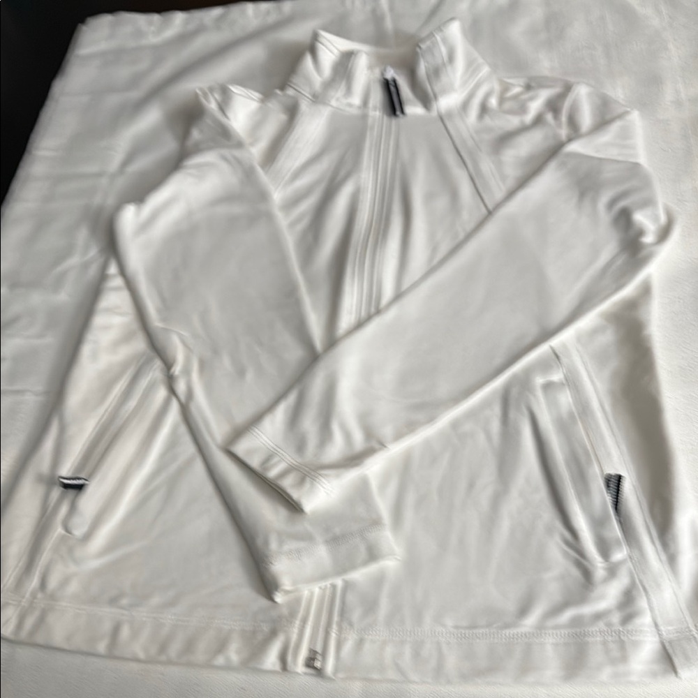 Talbots White Zip-Up Jacket